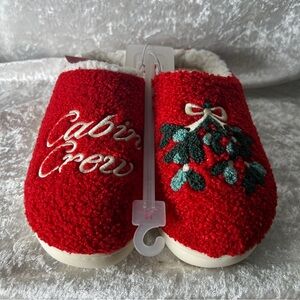 Red Cabin Crew Slippers with Embroidery